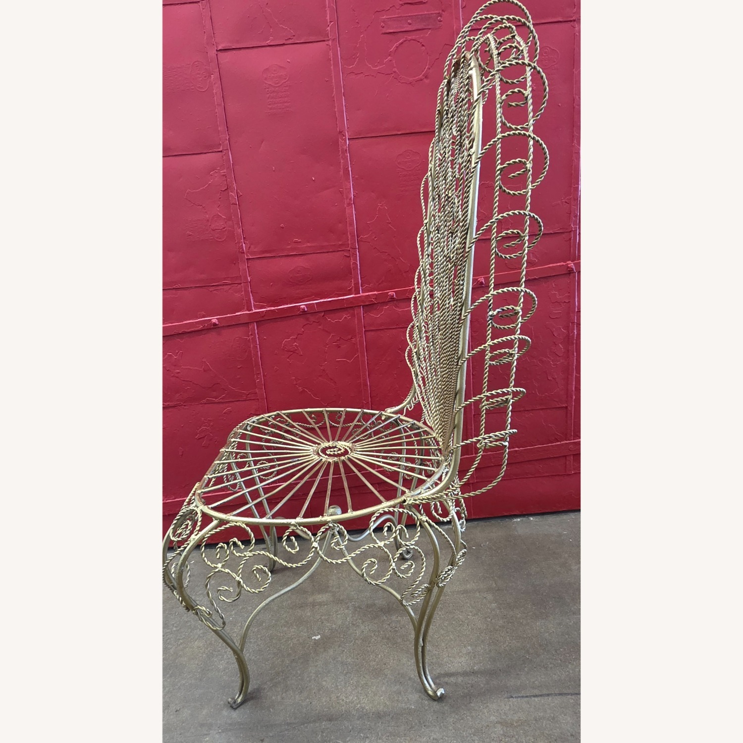 Vintage/Antique Gold Iron Accent Chairs - image-4
