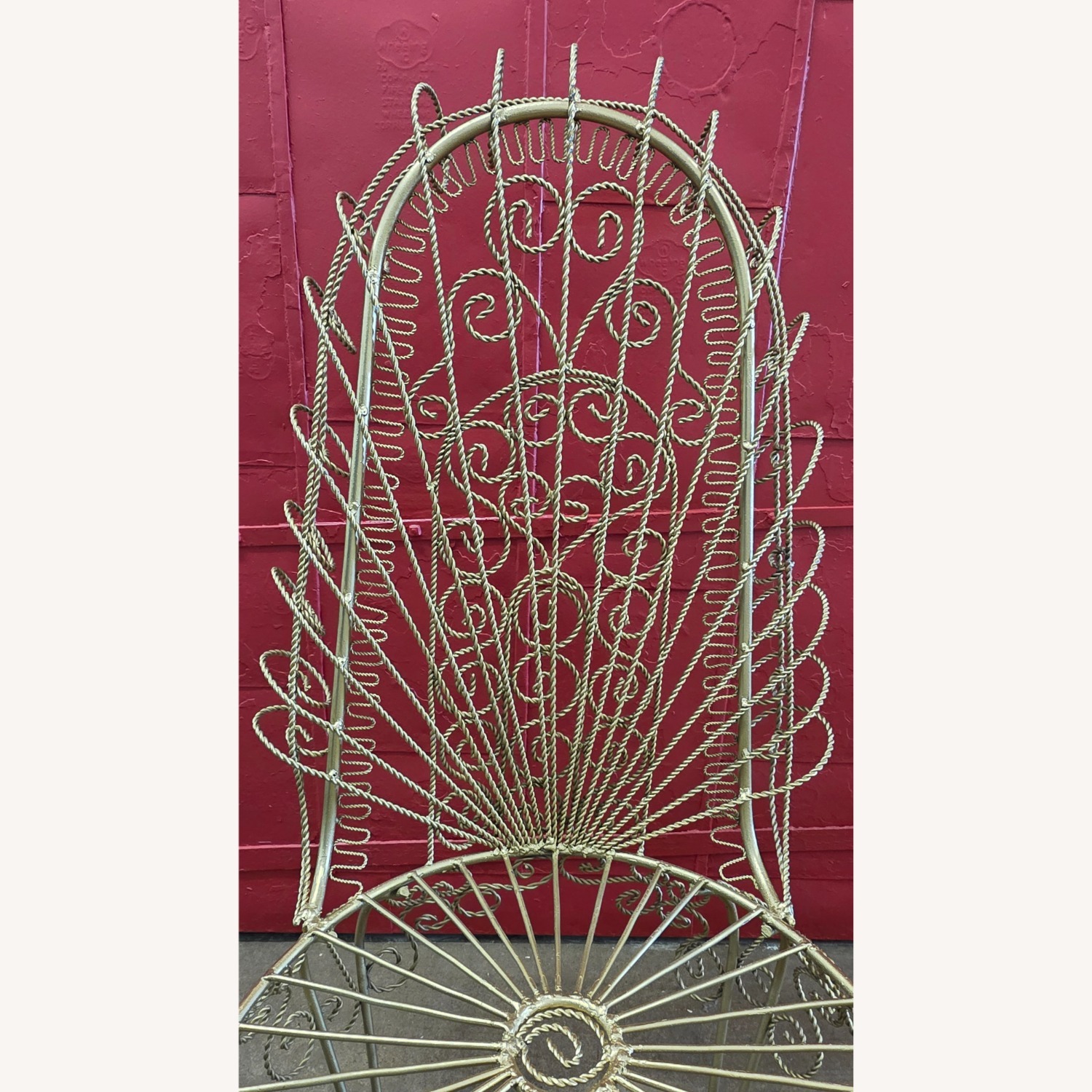 Vintage/Antique Gold Iron Accent Chairs - image-10
