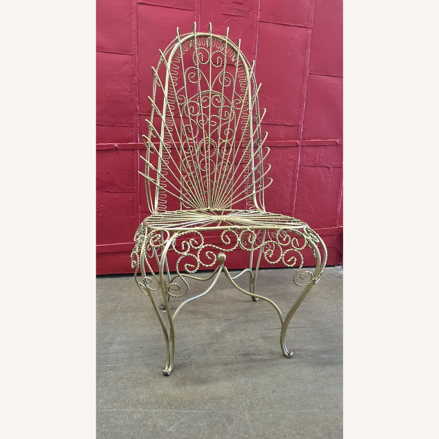 Vintage/Antique Gold Iron Accent Chairs - image-2