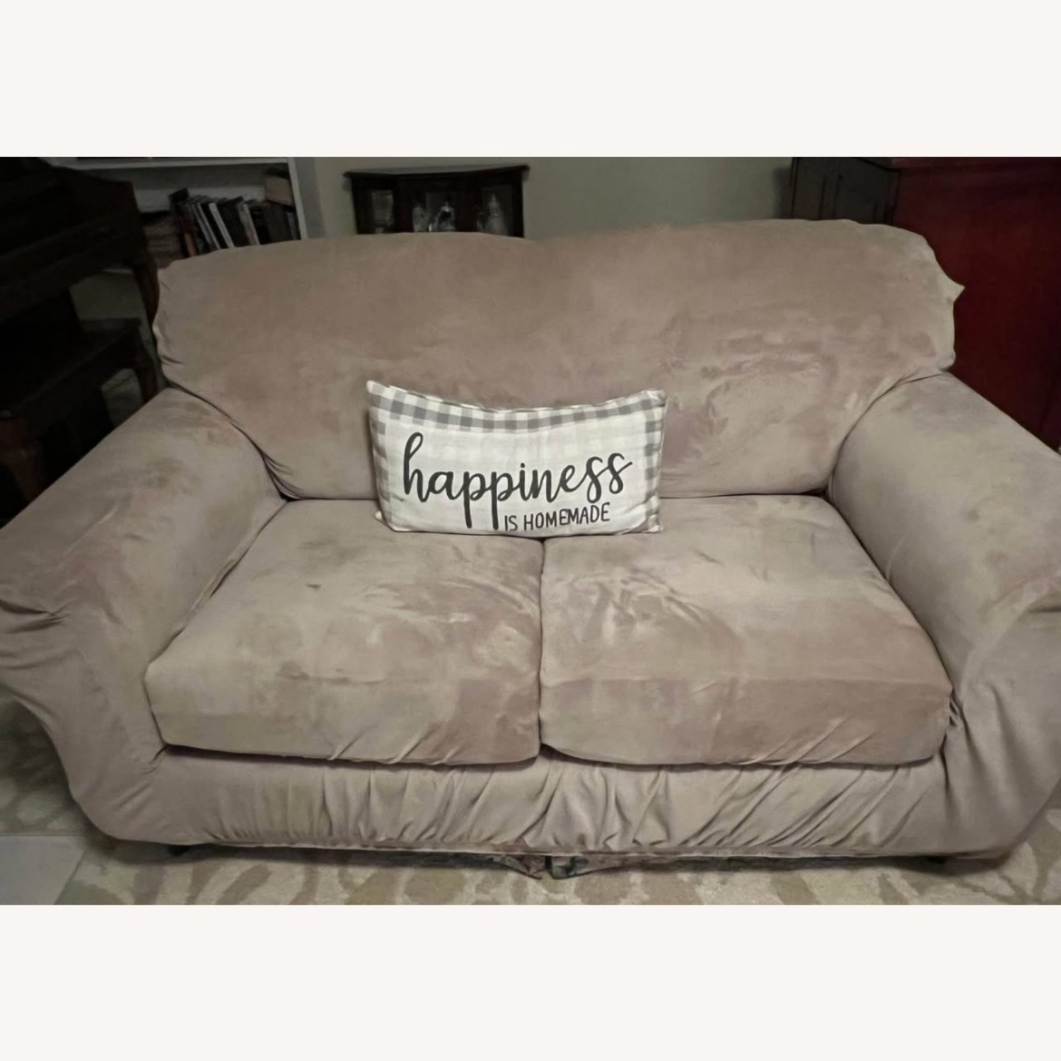 Beige Loveseat Sofa - image-1