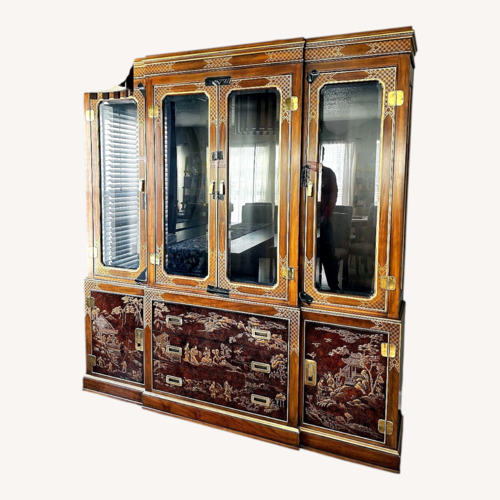 Used Drexel Heritage Dark Brown Wood Armoire for sale on AptDeco