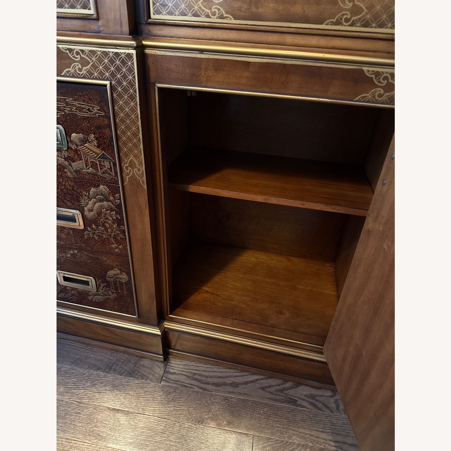 Drexel Heritage Dark Brown Wood Armoire - image-6