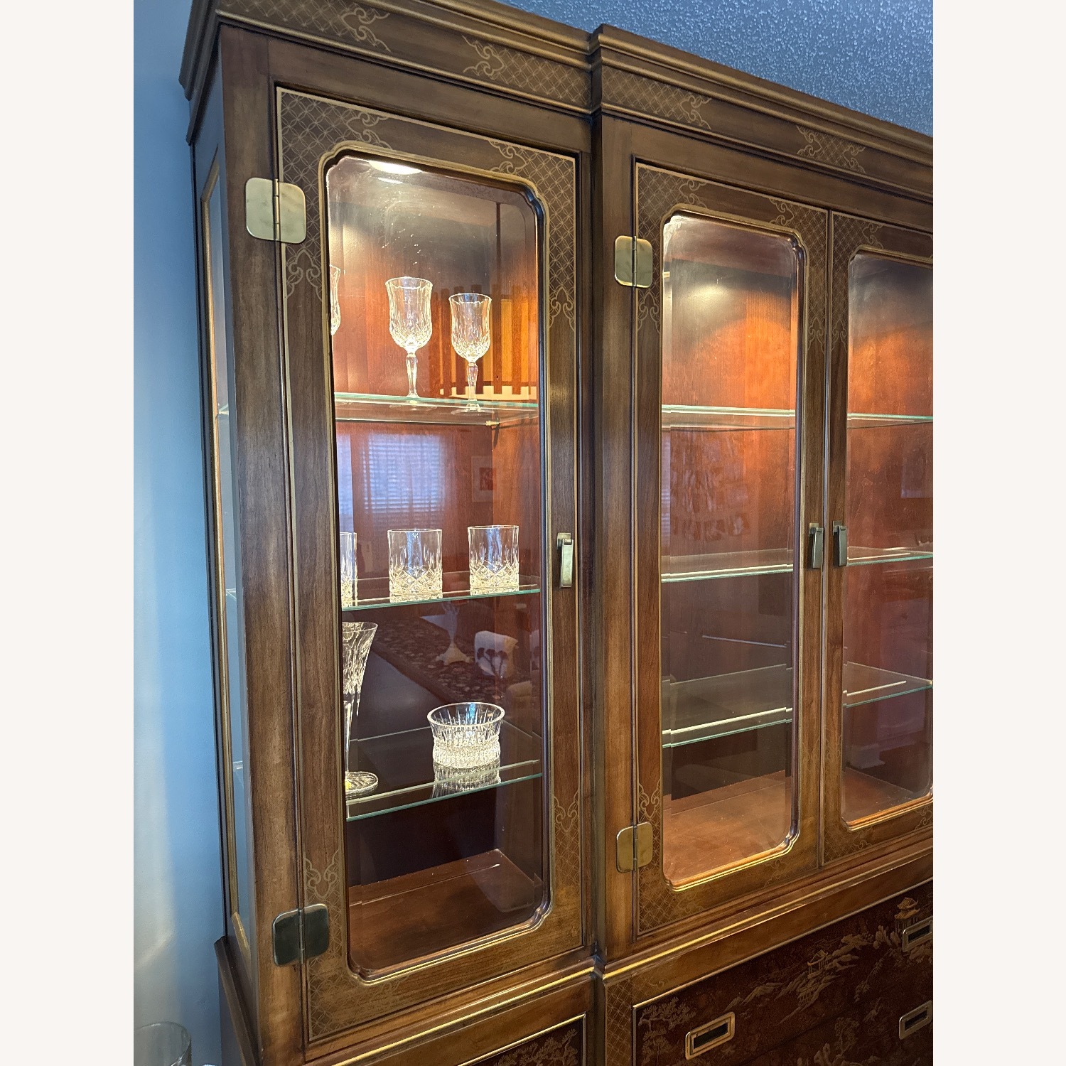 Drexel Heritage Dark Brown Wood Armoire - image-10