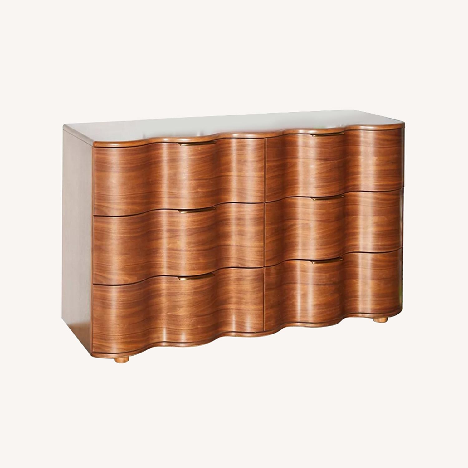 Urban Outfitters Dark Brown Wood Dresser - image-0