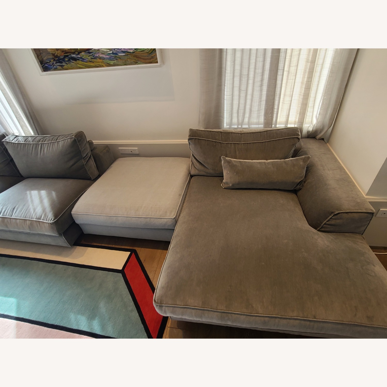 Roche Bobois Eole Sofa With Ottoman  - image-2