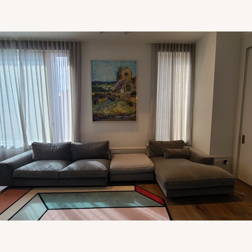 Used Roche Bobois Eole Sofa With Ottoman for sale on AptDeco