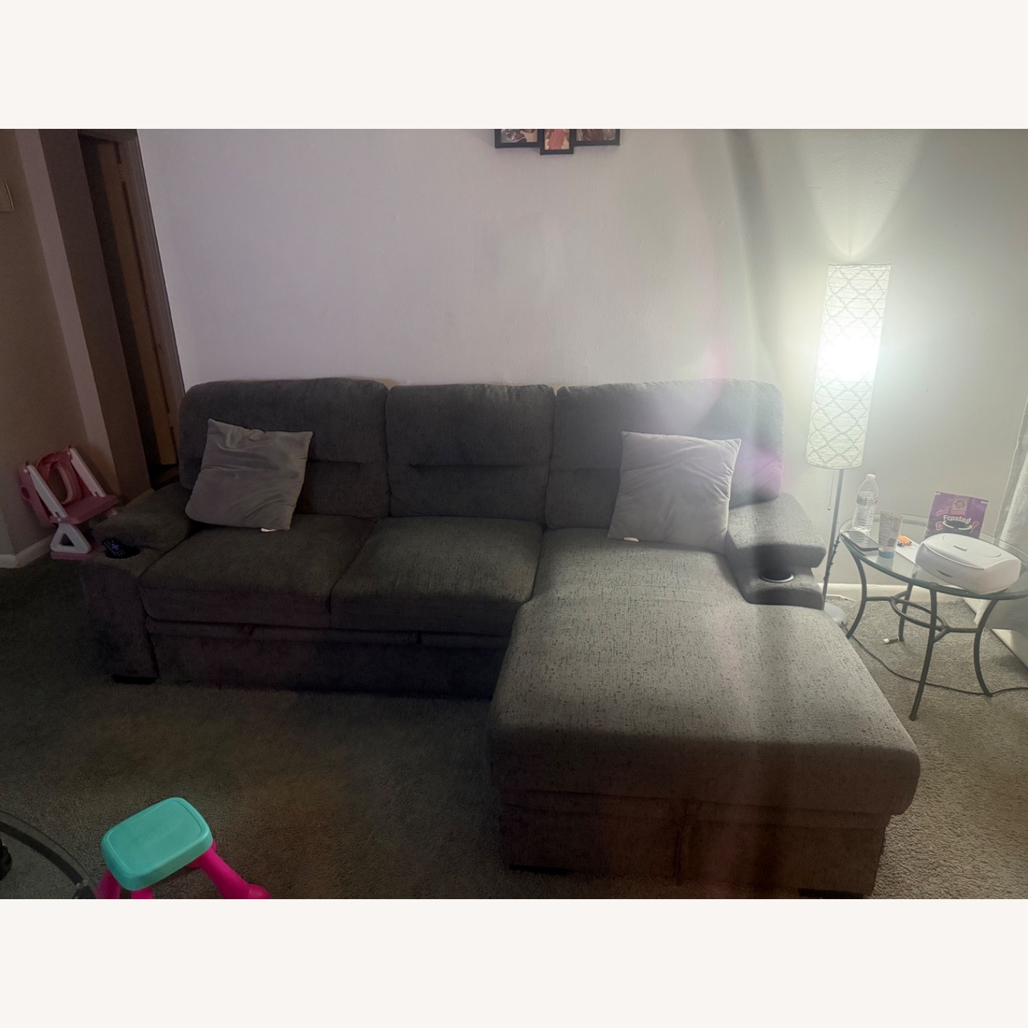 2 Piece Sectional Pull Out + Storage Bin  - image-1