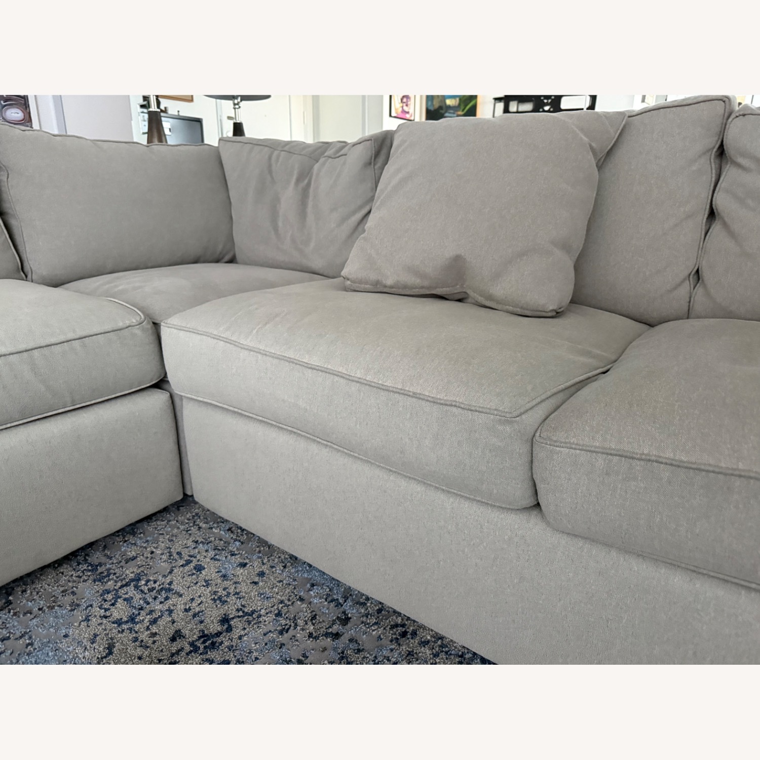 Restoration Hardware Light Gray 2 Piece Sectional - image-2