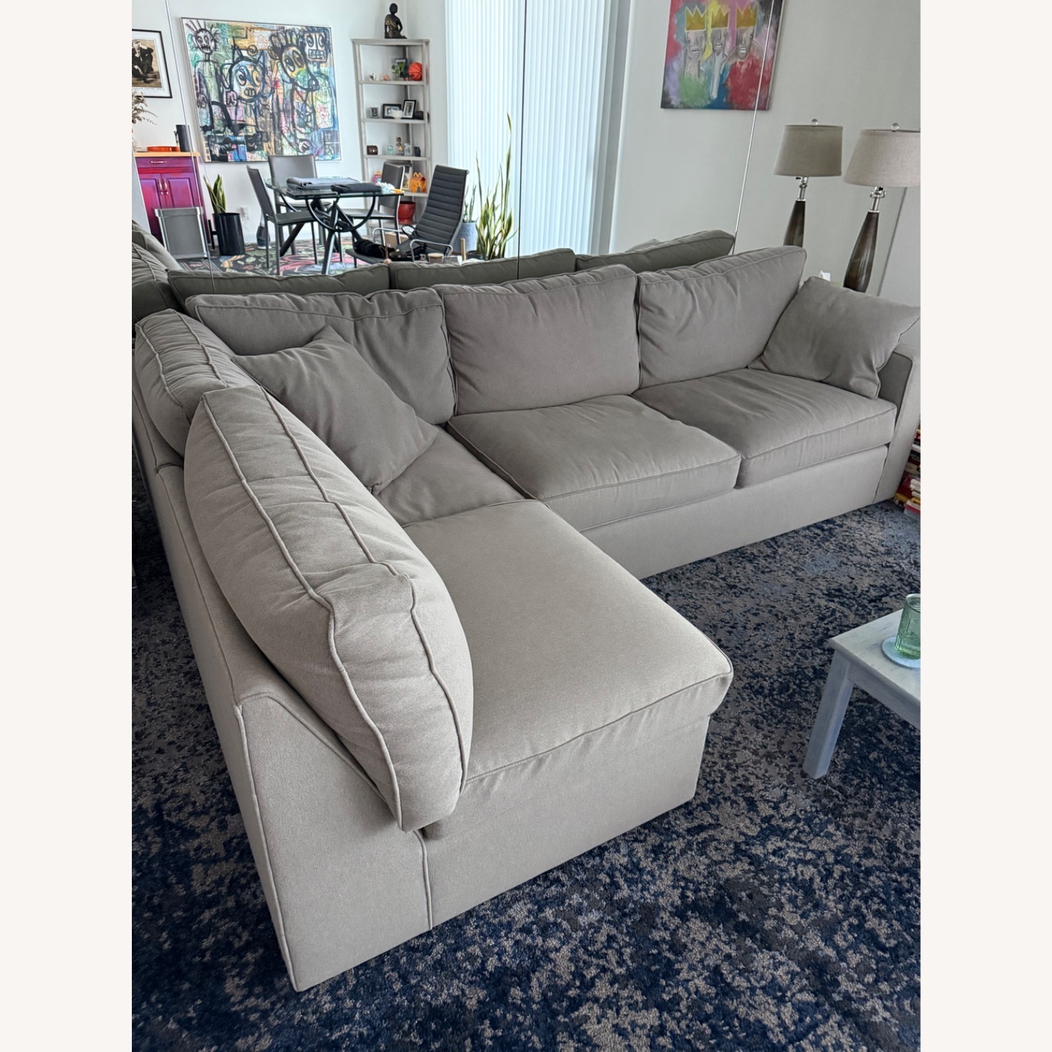 Restoration Hardware Light Gray 2 Piece Sectional - image-6