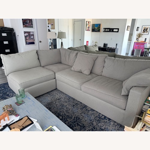 Used Restoration Hardware Light Gray 2 Piece Sectional for sale on AptDeco
