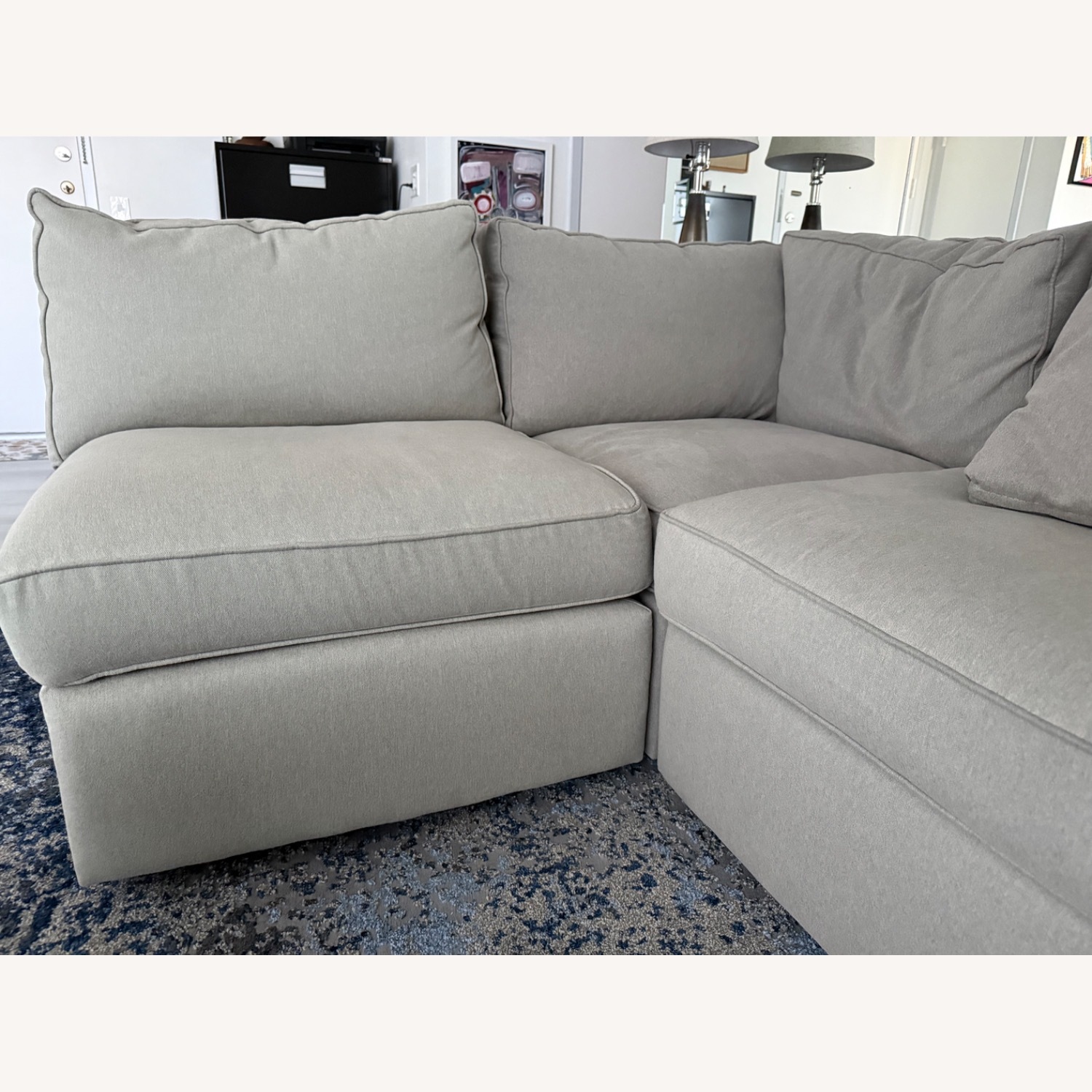 Restoration Hardware Light Gray 2 Piece Sectional - image-7
