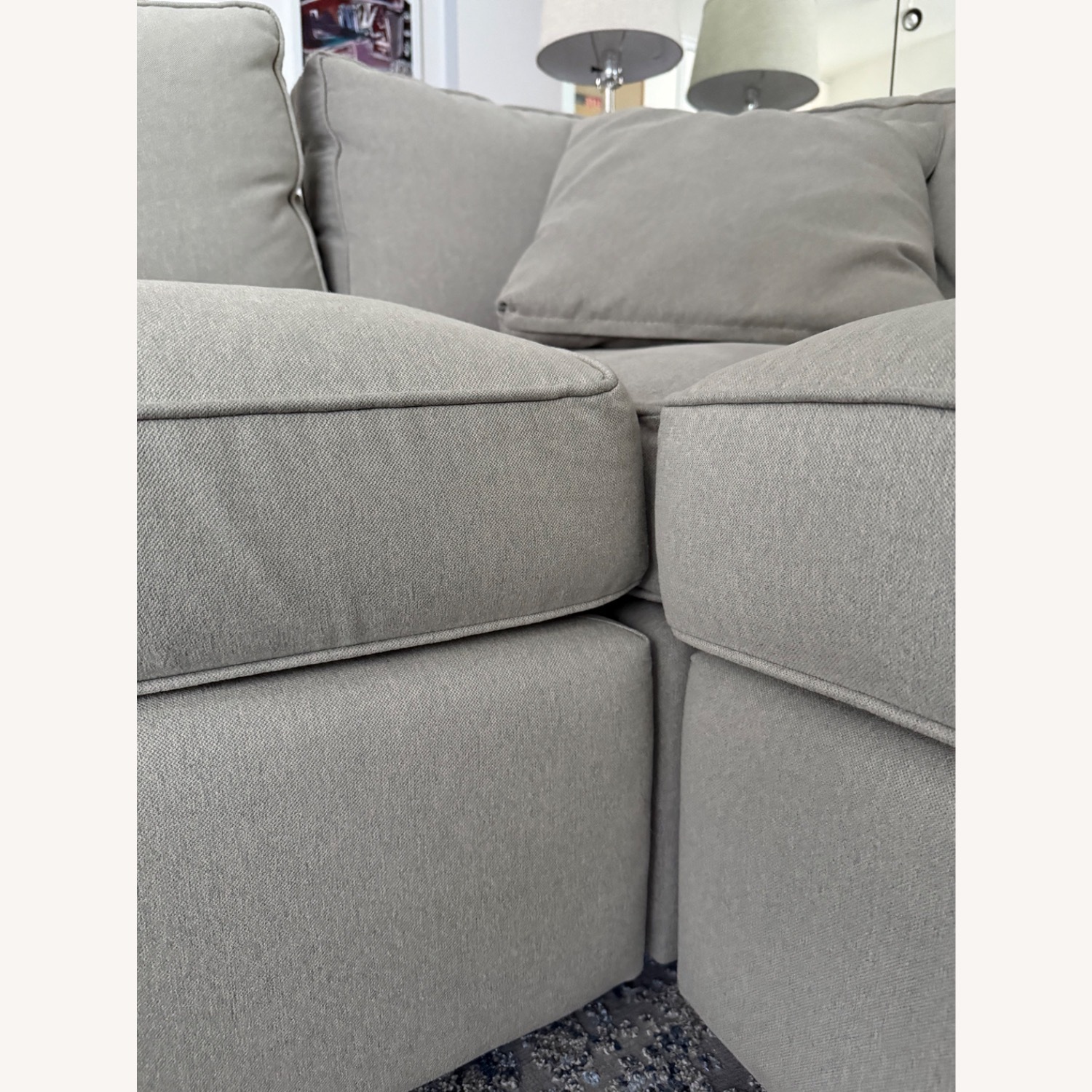 Restoration Hardware Light Gray 2 Piece Sectional - image-3