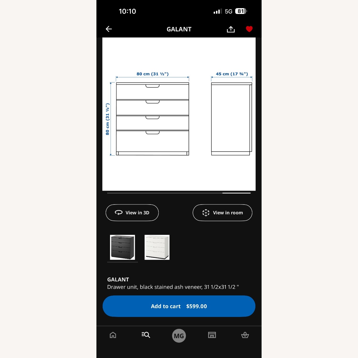 IKEA GALANT Drawers with Bookcase - image-5