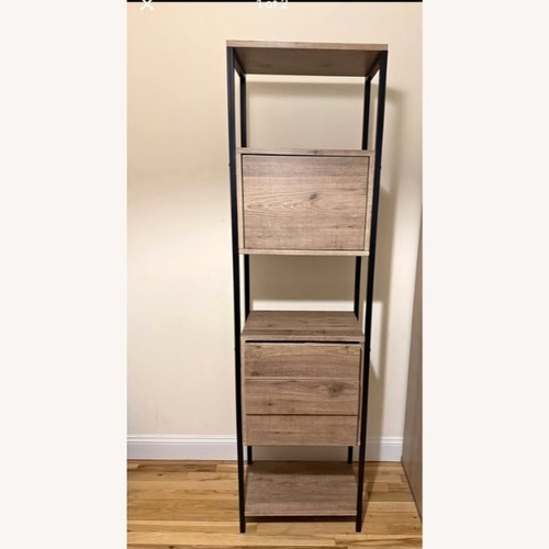 Used Safavieh Gabrielle Retro Mid Century Wood Etagere for sale on AptDeco