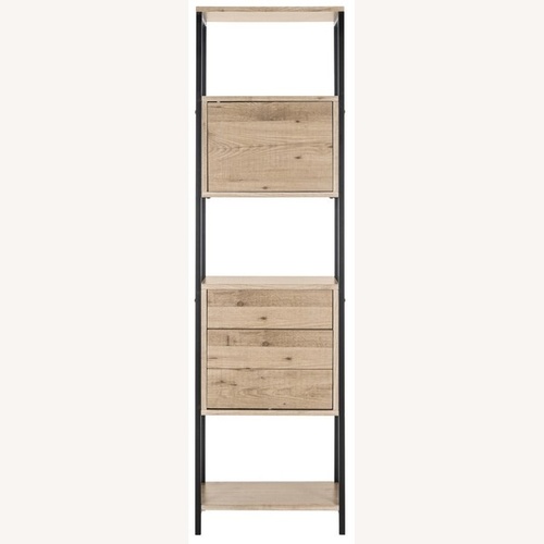Used Safavieh Gabrielle Retro Mid Century Wood Etagere for sale on AptDeco