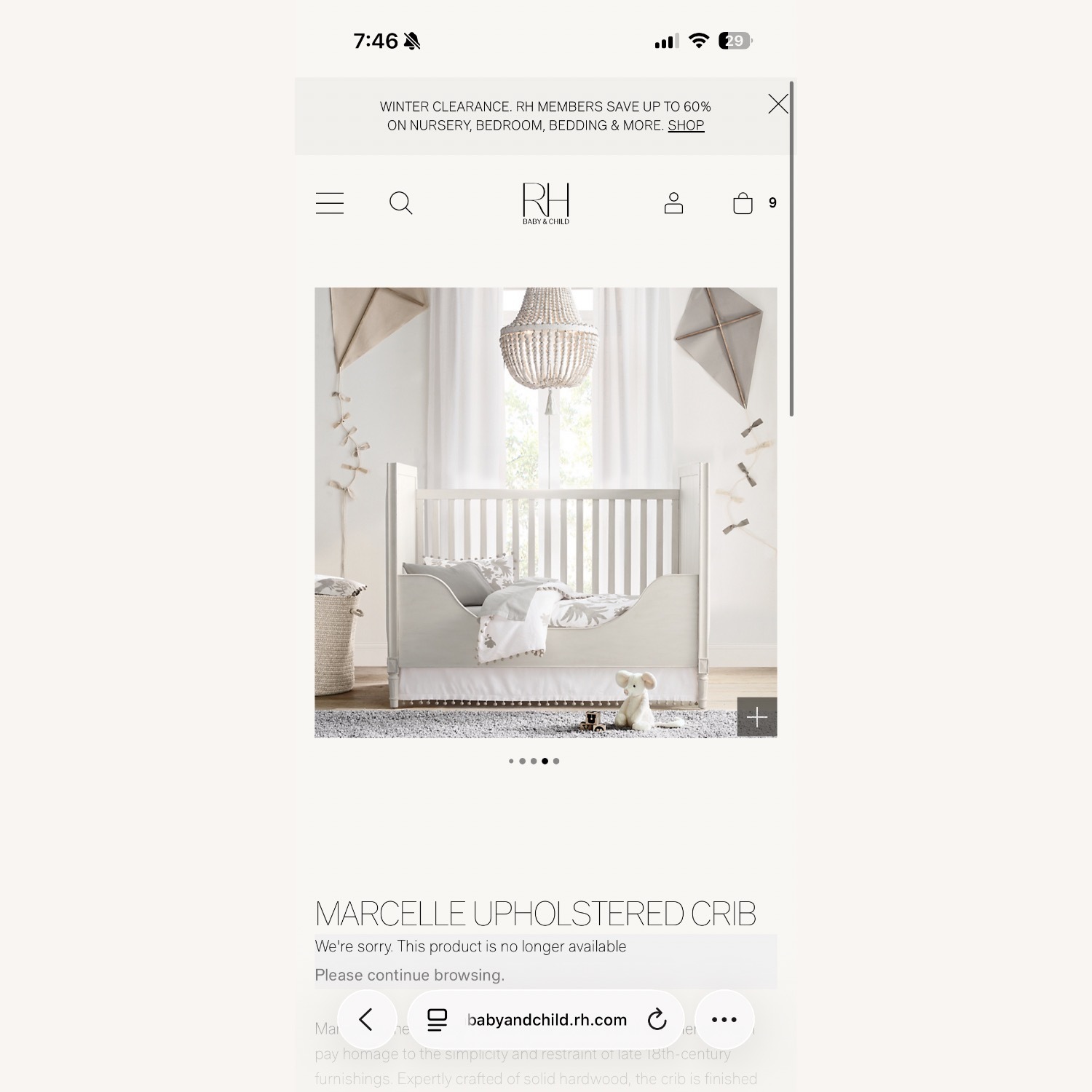 Restoration Hardware Marcelle Crib Toddler Bed - image-4