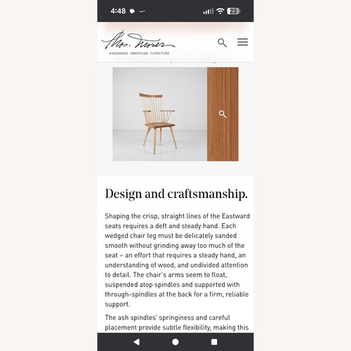 Used Thomas Moser Eastwood Armchairs Cherry  for sale on AptDeco