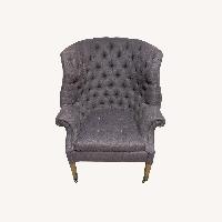 Purple Linen Accent Chair