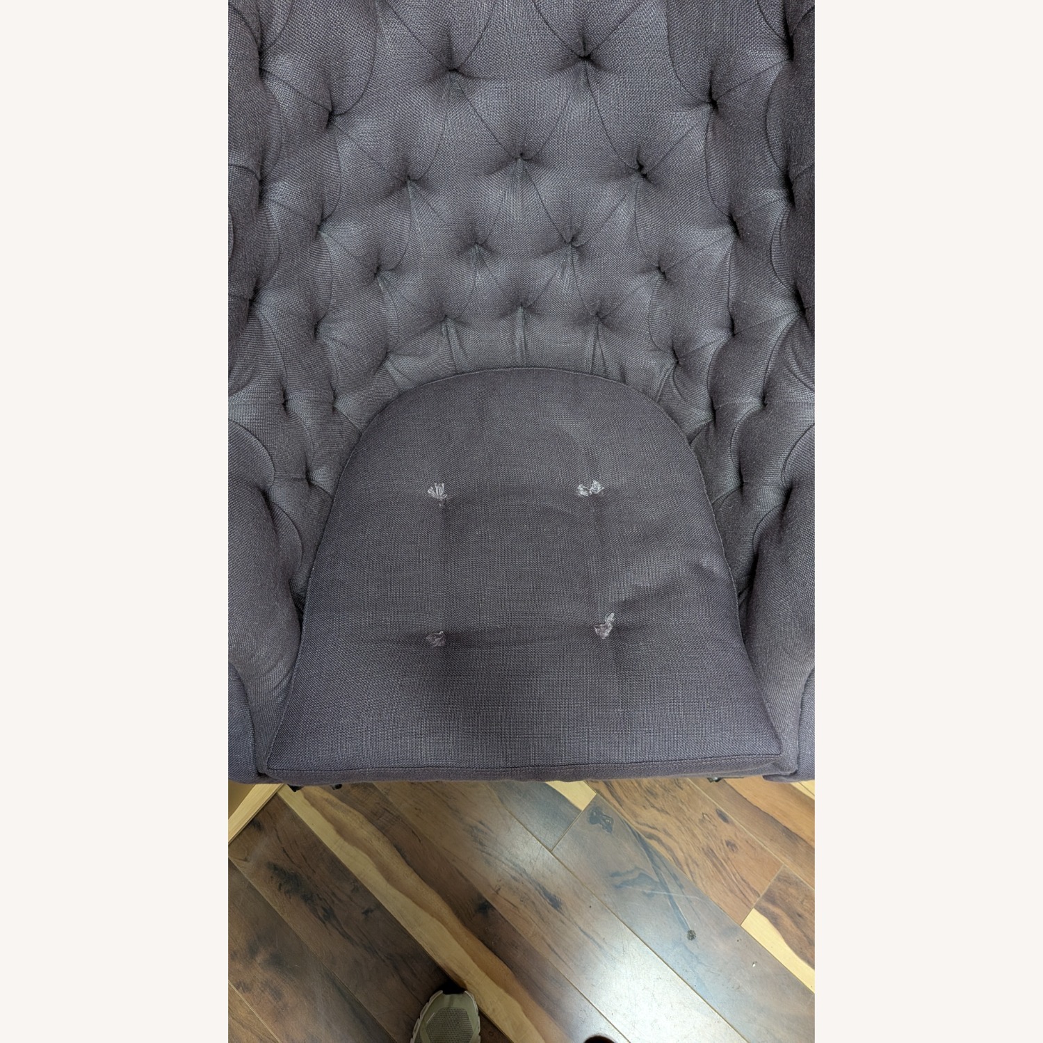 Purple Linen Accent Chair - image-3