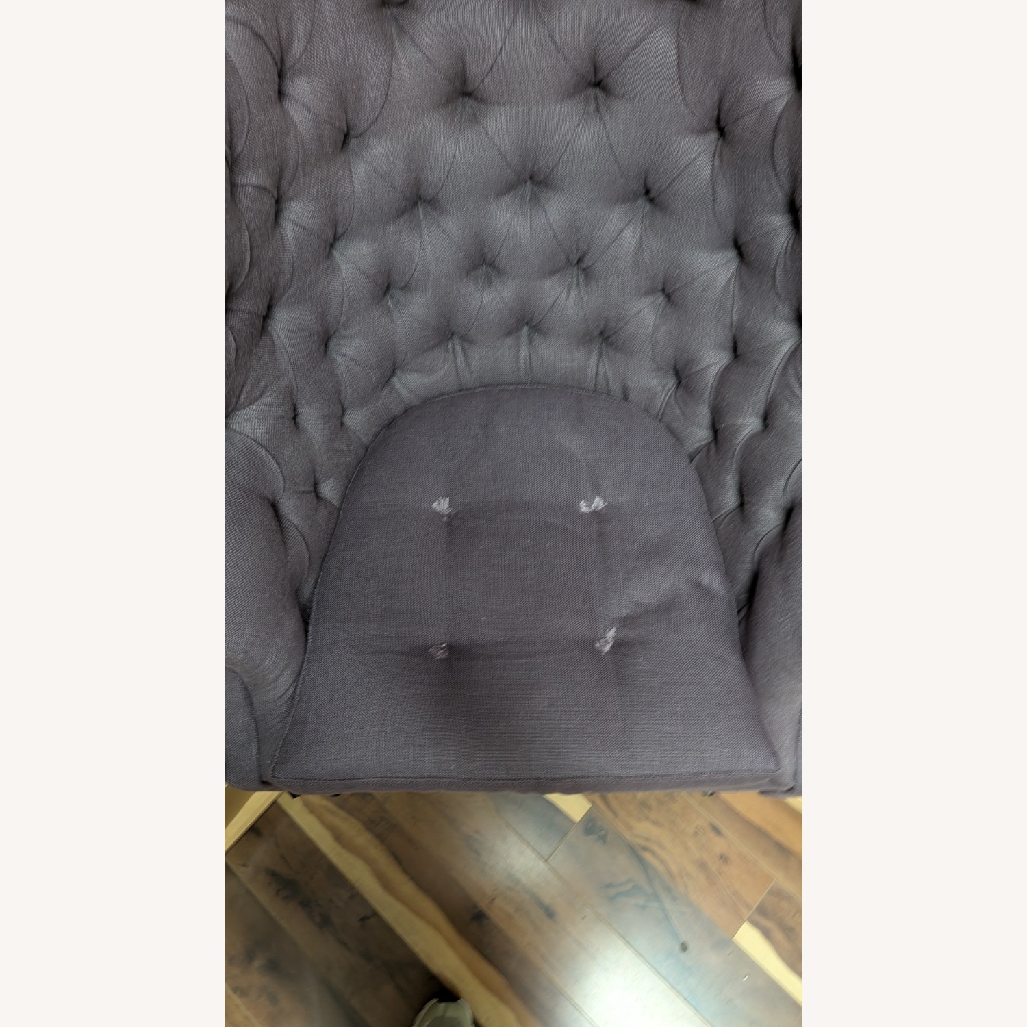 Purple Linen Accent Chair - image-2