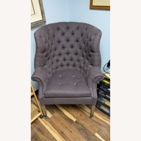 Purple Linen Accent Chair