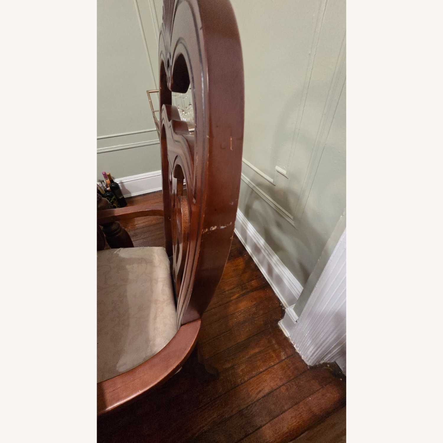 Dark Brown Wood Dining Set - image-3