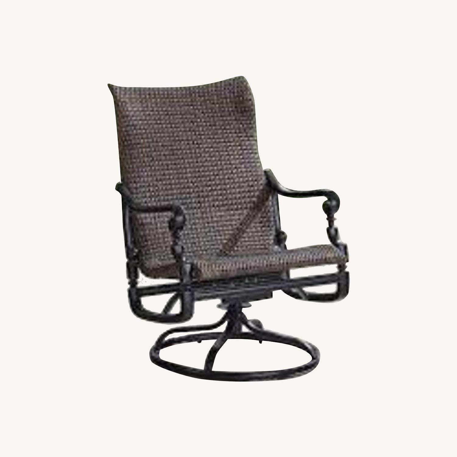 Frontgate Dark Brown Aluminum Patio Furniture - image-0