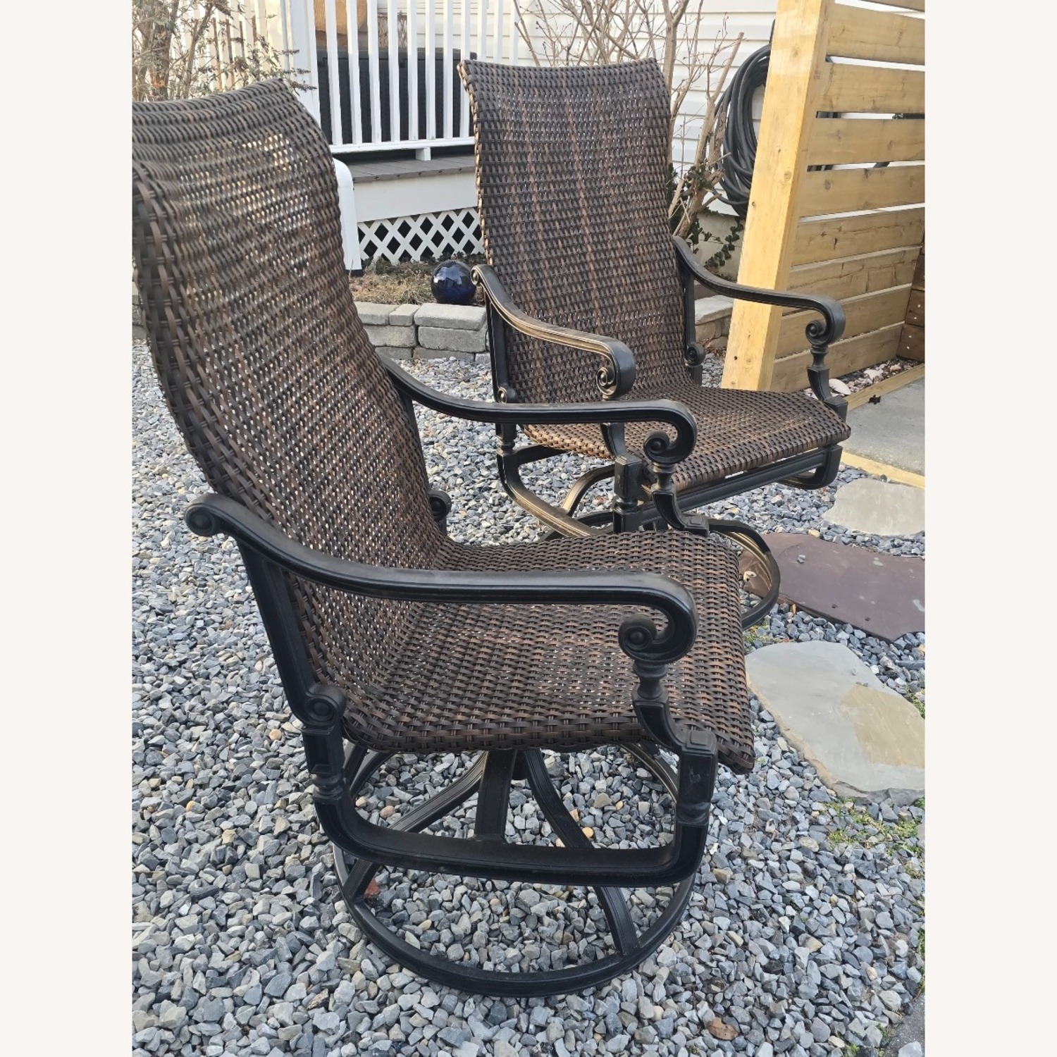 Frontgate Dark Brown Aluminum Patio Furniture - image-2