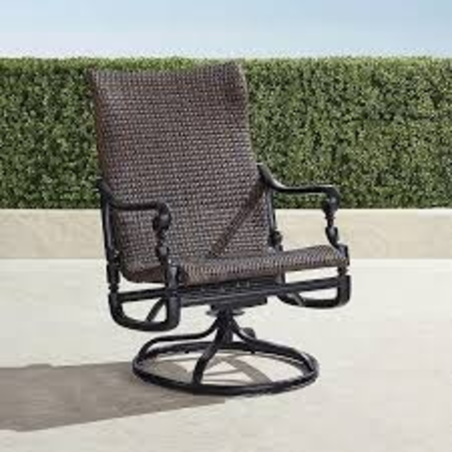 Frontgate Dark Brown Aluminum Patio Furniture - image-0