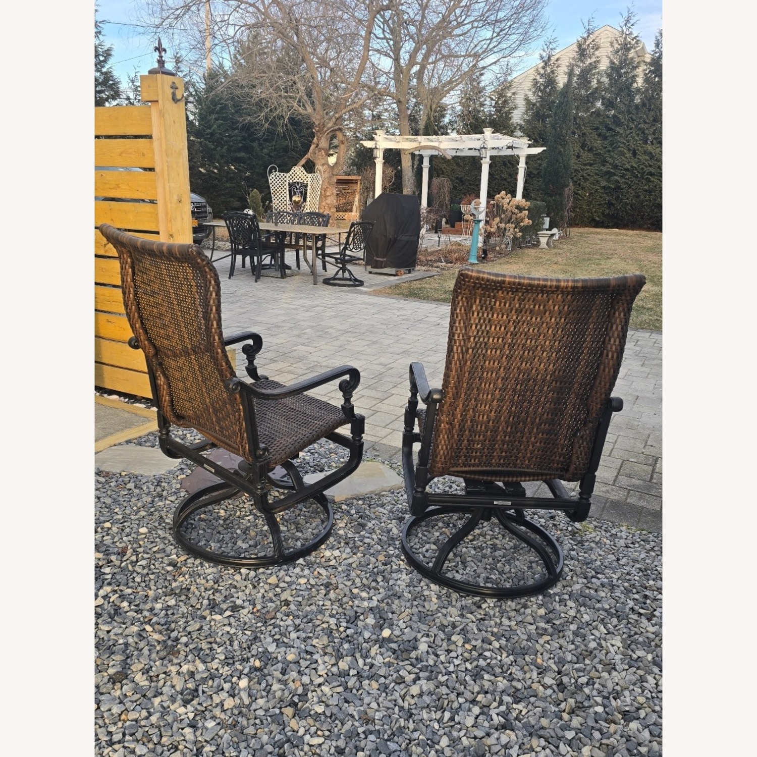 Frontgate Dark Brown Aluminum Patio Furniture - image-3