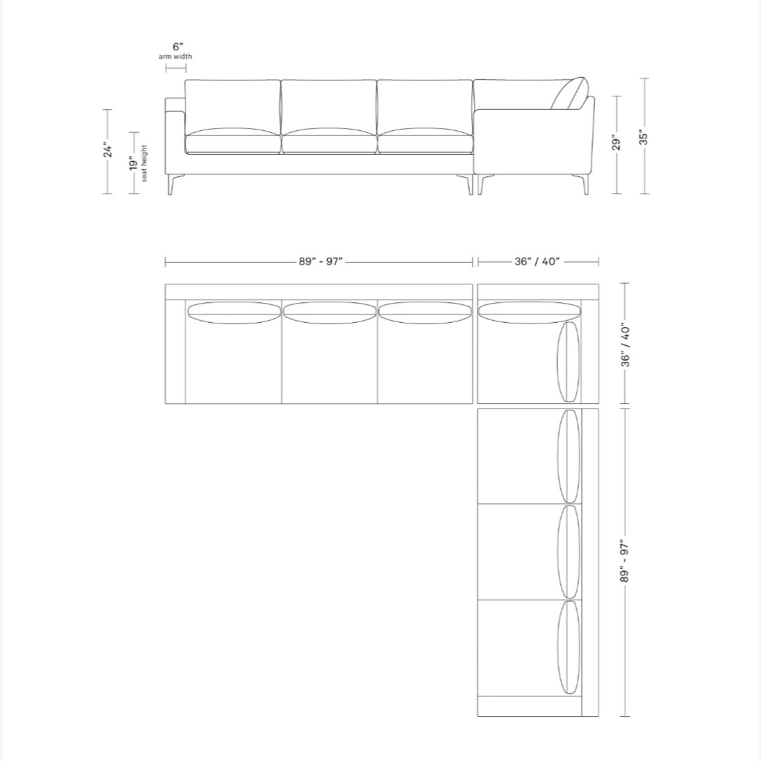 Interior Define Light Gray 3+ Piece Sectional - image-2