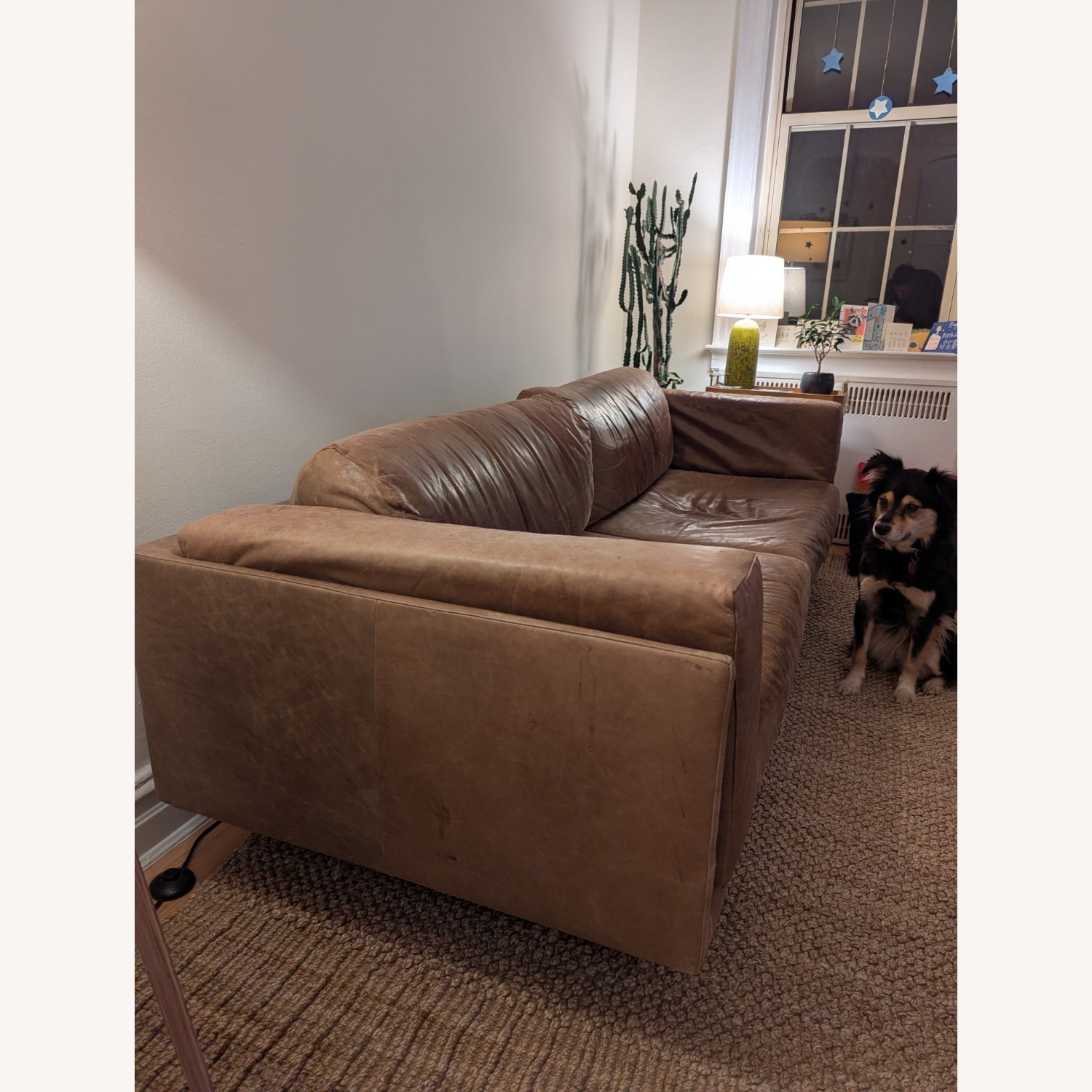 West Elm Dekalb Dark Brown Leather 3+ Seater Sofa - image-3