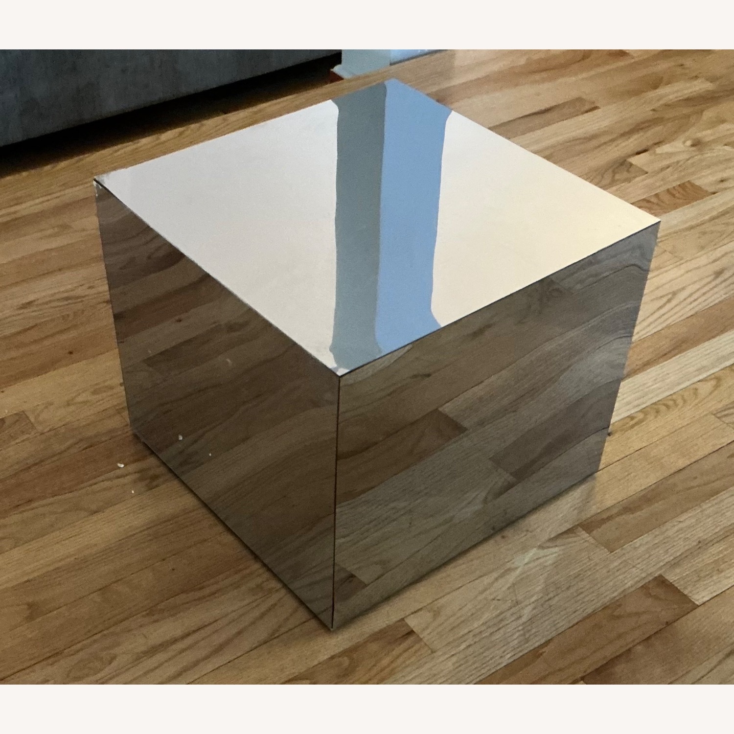 Vintage/Antique Mirrored Glass Side Table - image-0