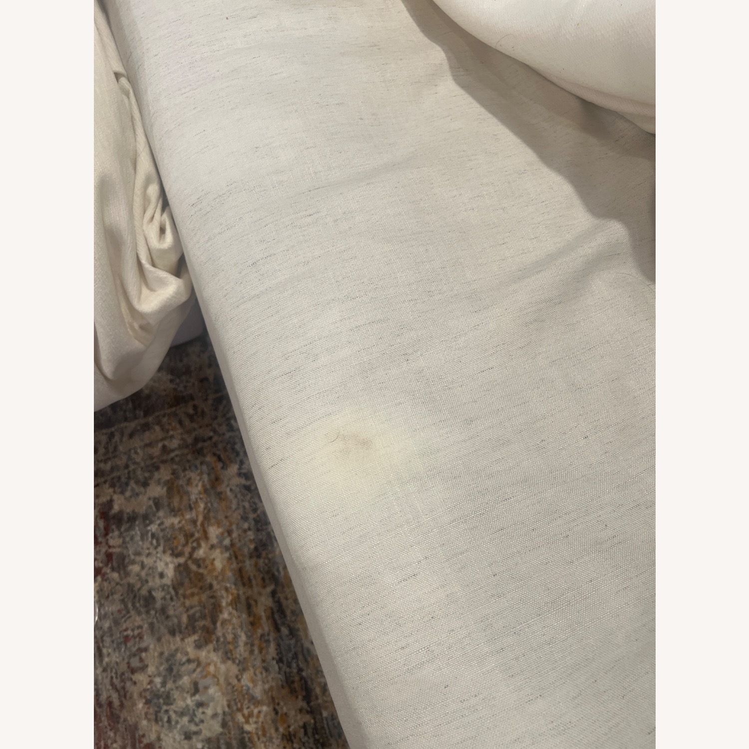 West Elm Dalton White Linen 2 Piece Sectional - image-5