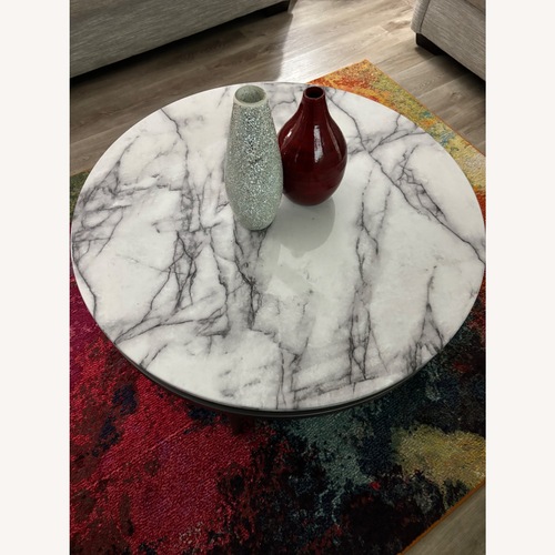 Used Rooms To Go Grasonville Dark Gray Metal Coffee Table Set for sale on AptDeco