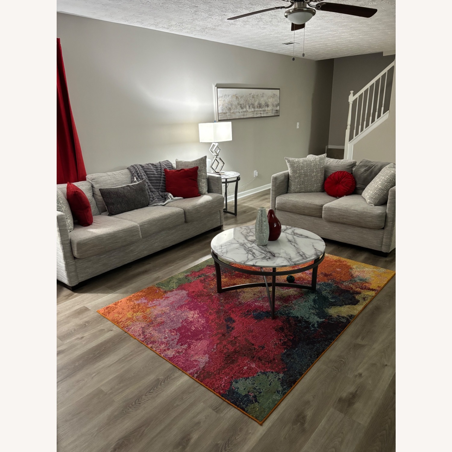 Rooms To Go Grasonville Dark Gray Metal Coffee Table Set - image-4