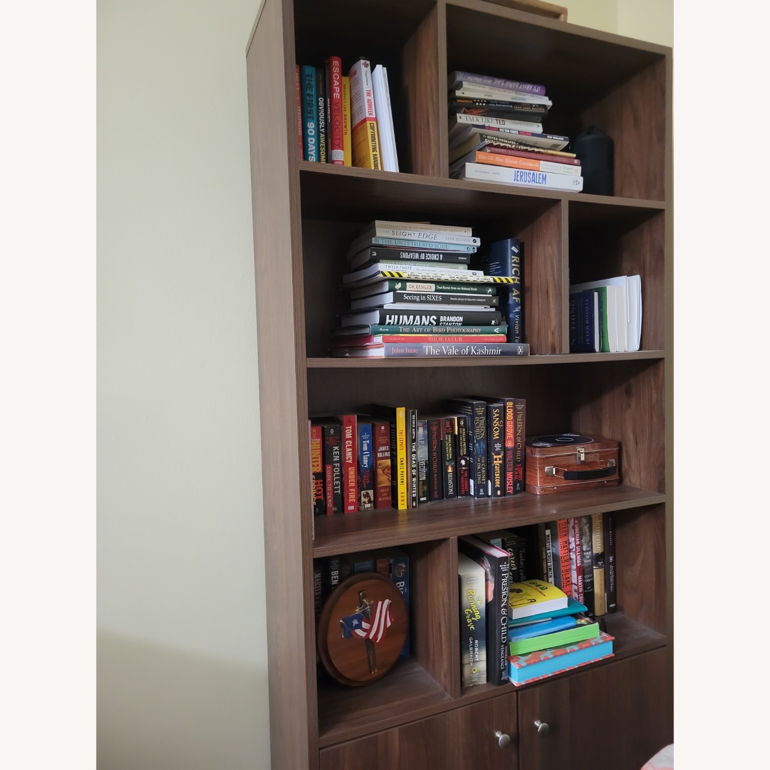 Wayfair Dark Brown Wood Bookcase - image-1