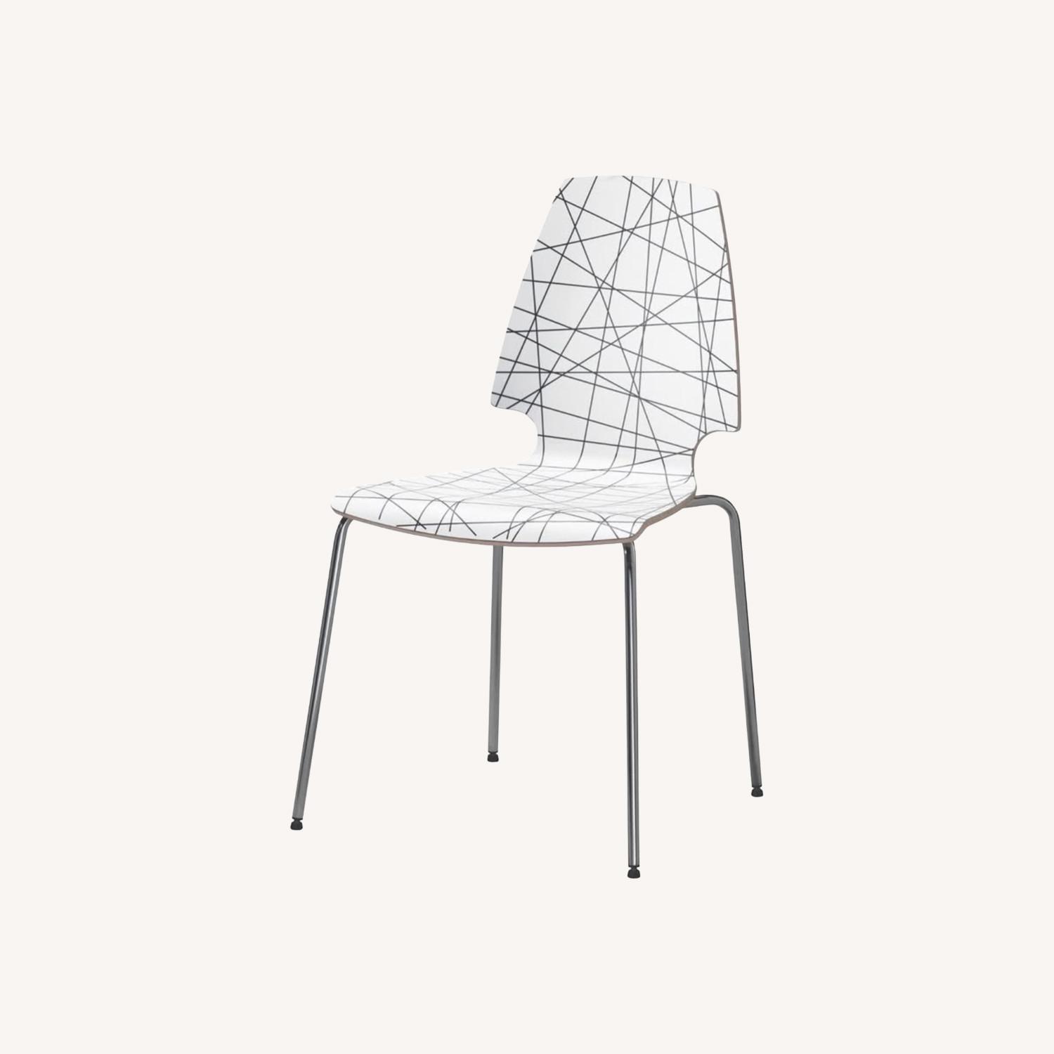 IKEA Vilmar White Wood Dining Chairs - image-0