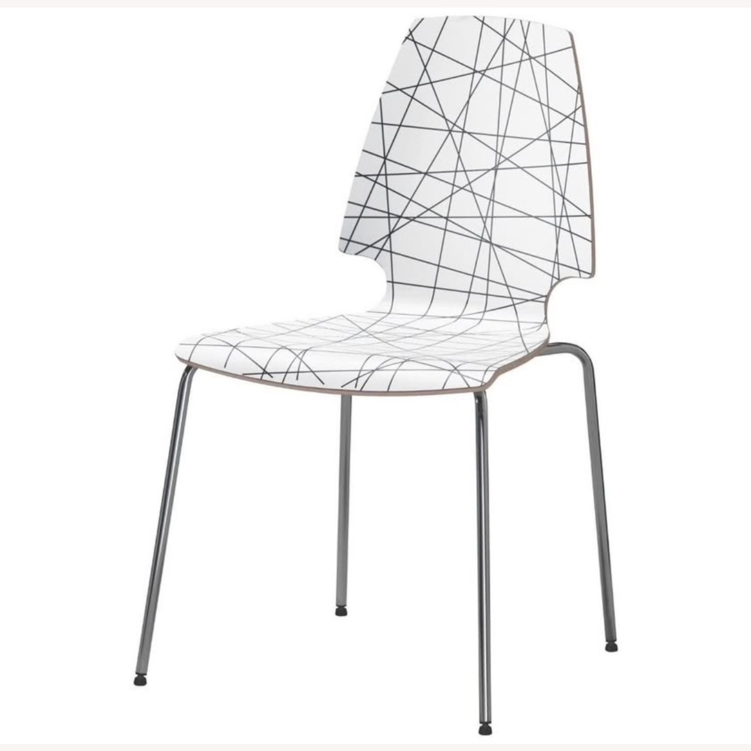 IKEA Vilmar White Wood Dining Chairs - image-1