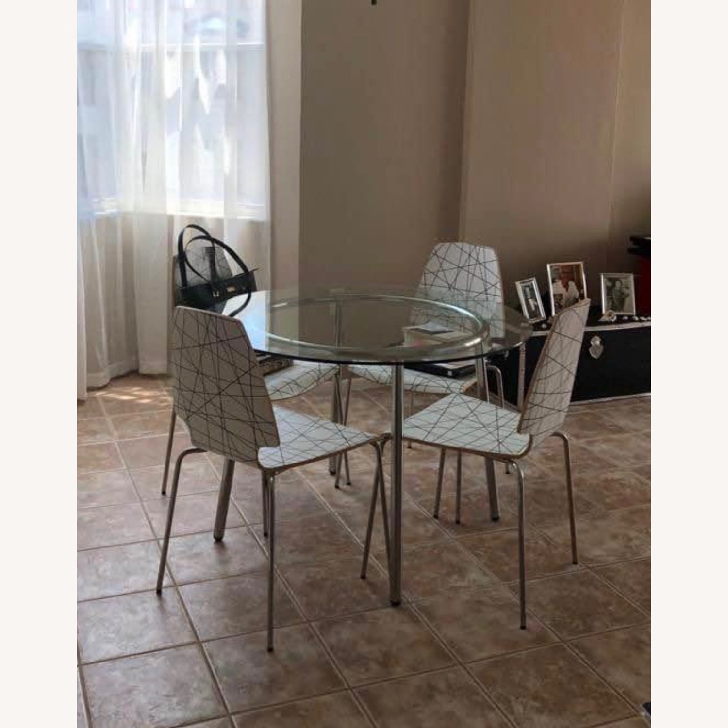 IKEA Salmy Round Glass Top Table - image-3