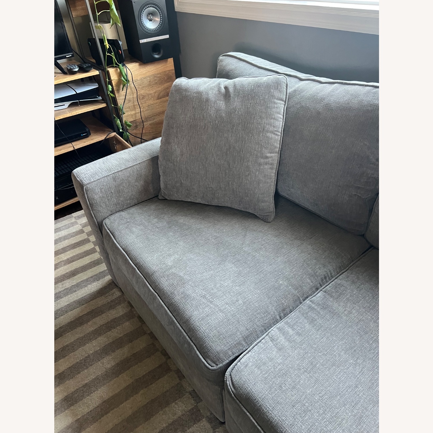 Macy's Radley Dark Gray Fabric 3+ Piece Sectional - image-3