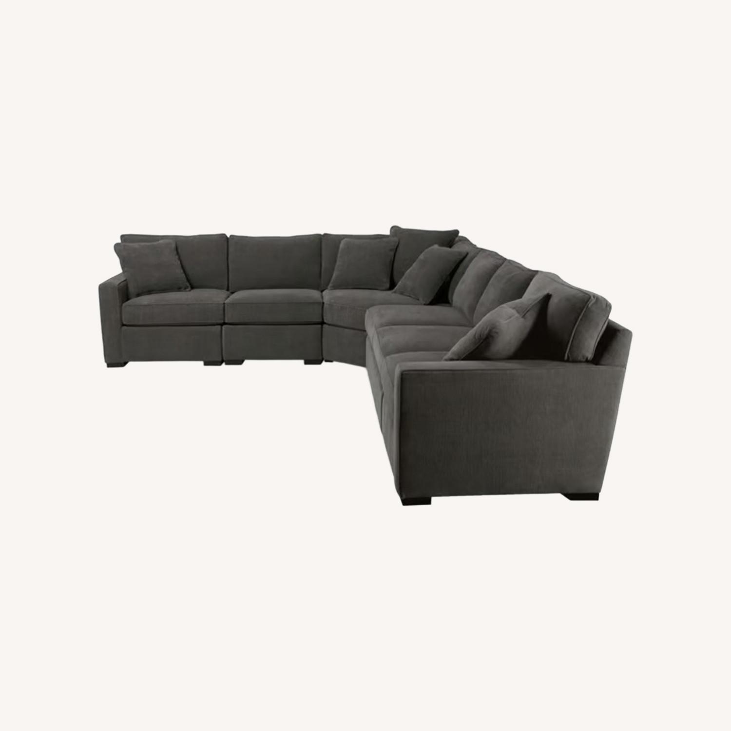 Macy's Radley Dark Gray Fabric 3+ Piece Sectional - image-0