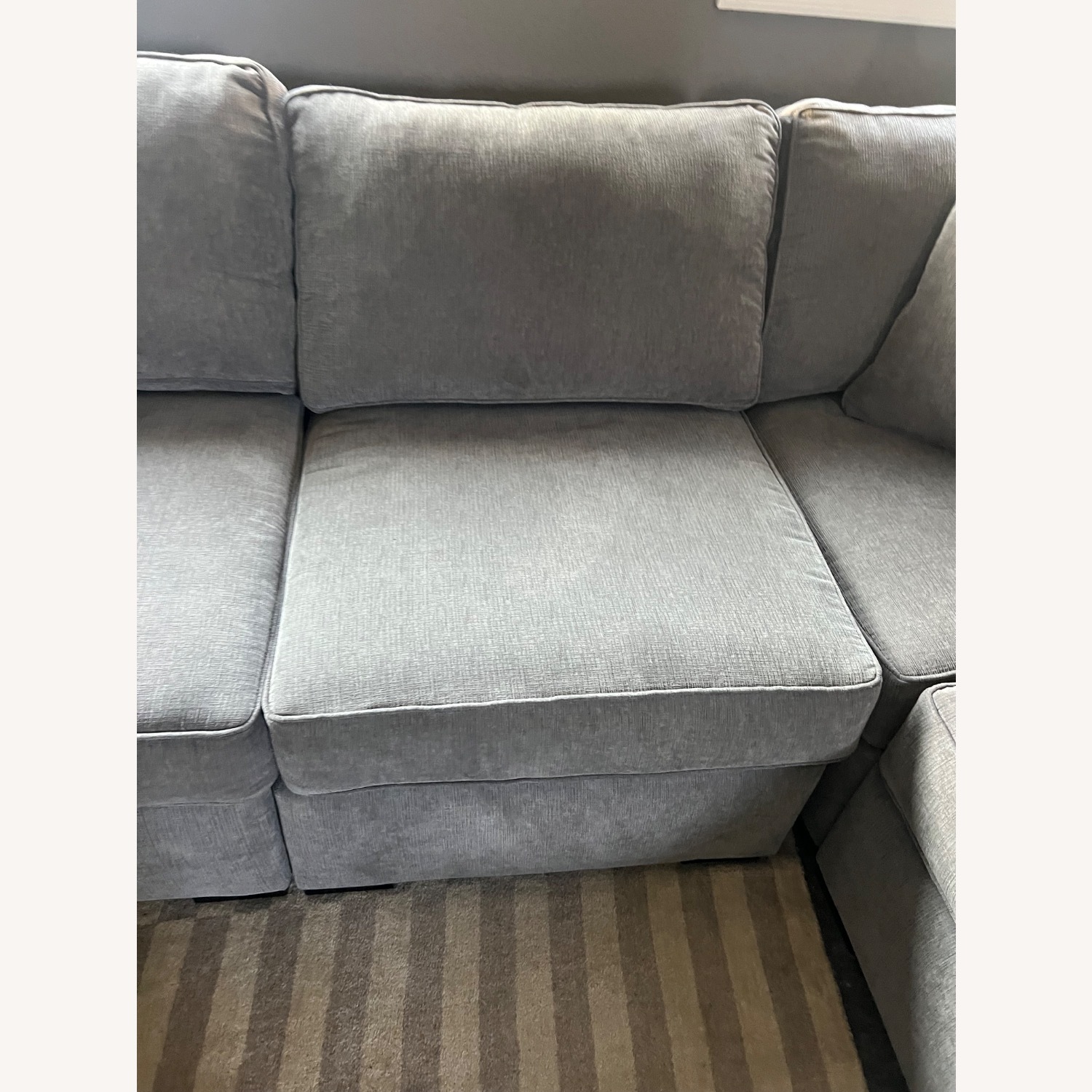 Macy's Radley Dark Gray Fabric 3+ Piece Sectional - image-6