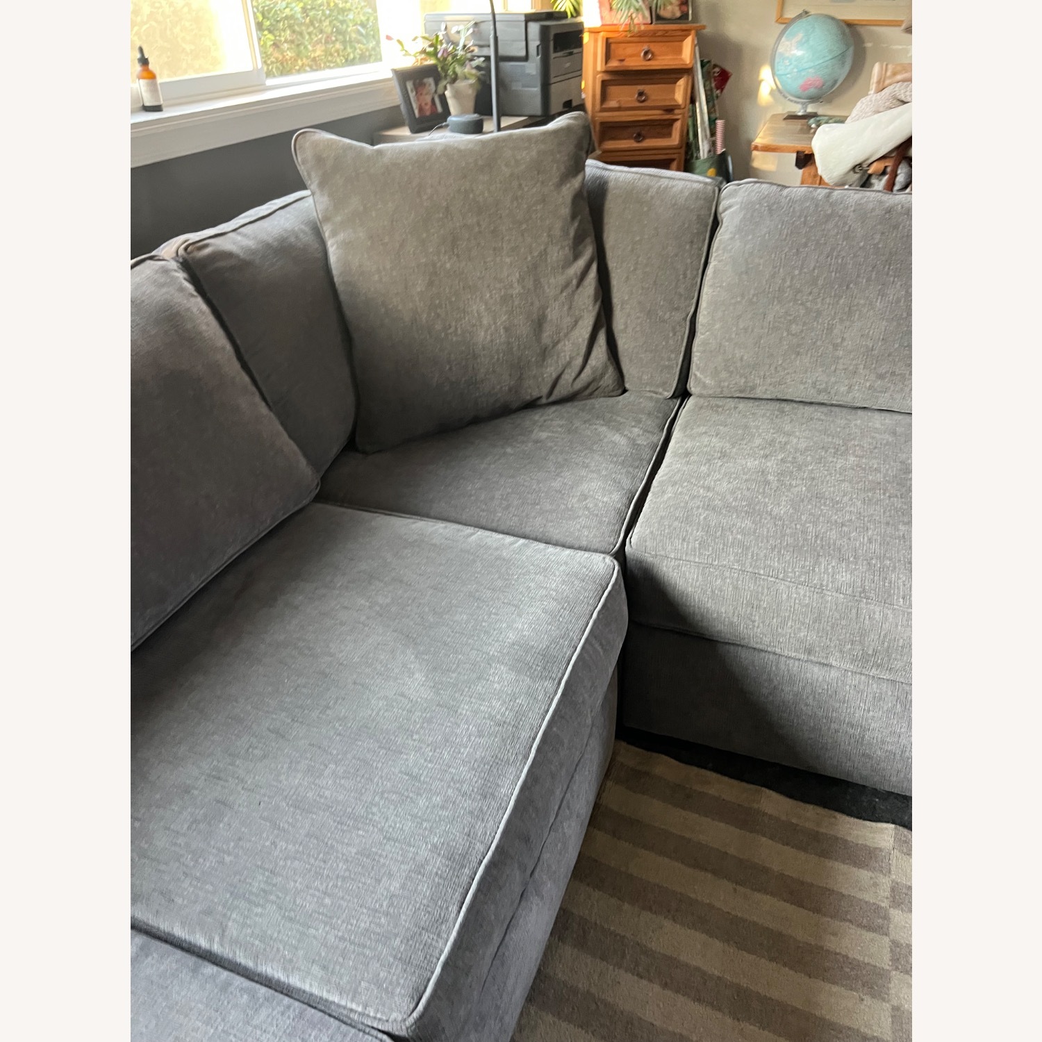 Macy's Radley Dark Gray Fabric 3+ Piece Sectional - image-5