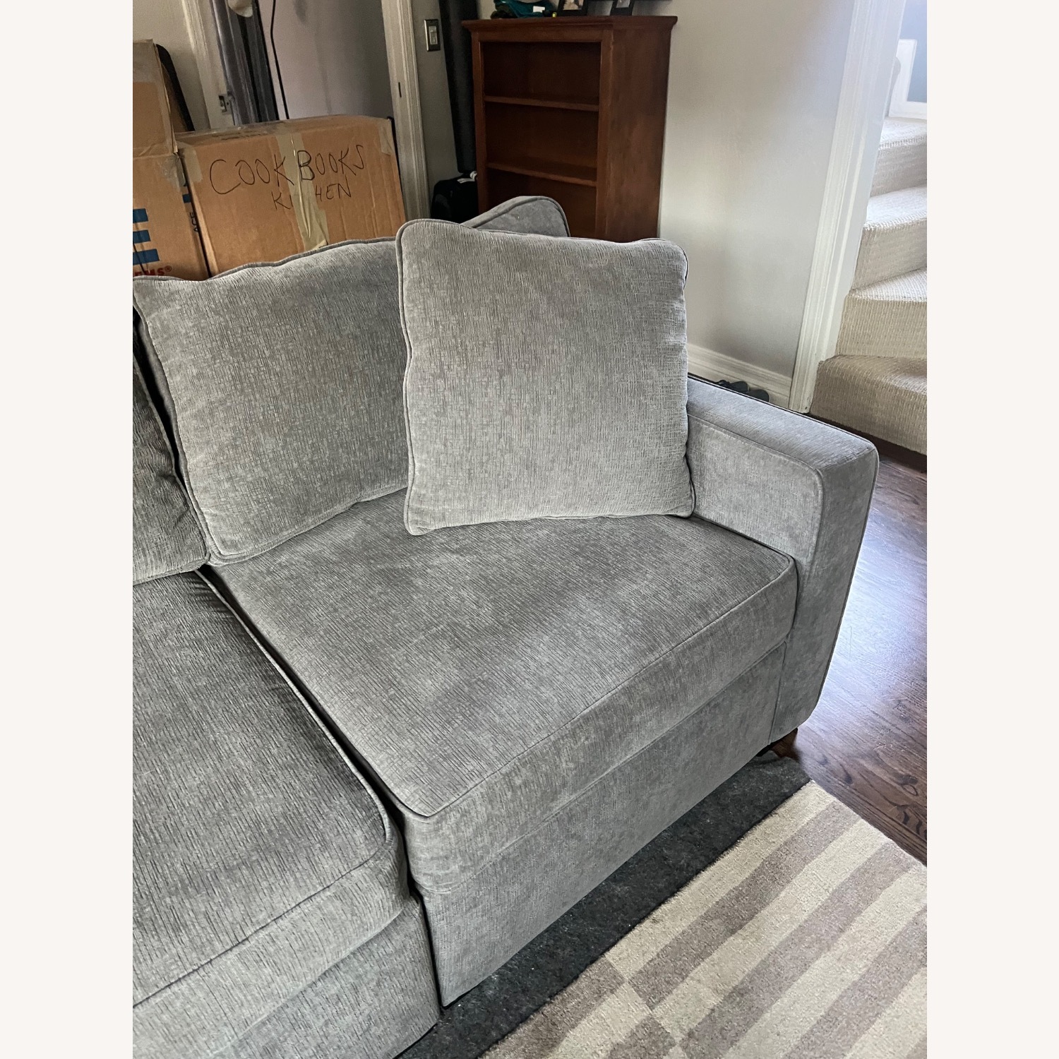 Macy's Radley Dark Gray Fabric 3+ Piece Sectional - image-8