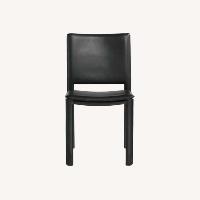 Room & Board Madrid Black Leather Dining Chairs