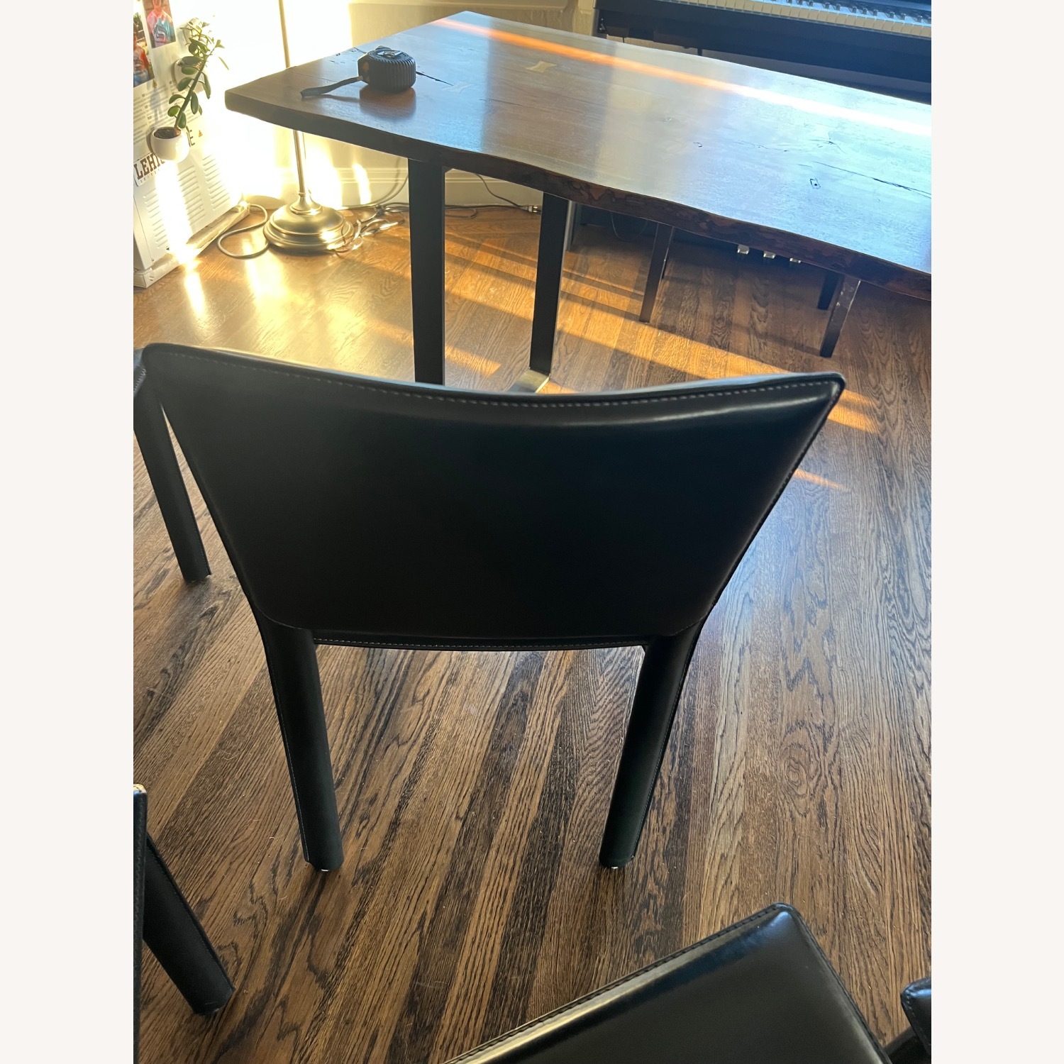 Room & Board Madrid Black Leather Dining Chairs - image-6
