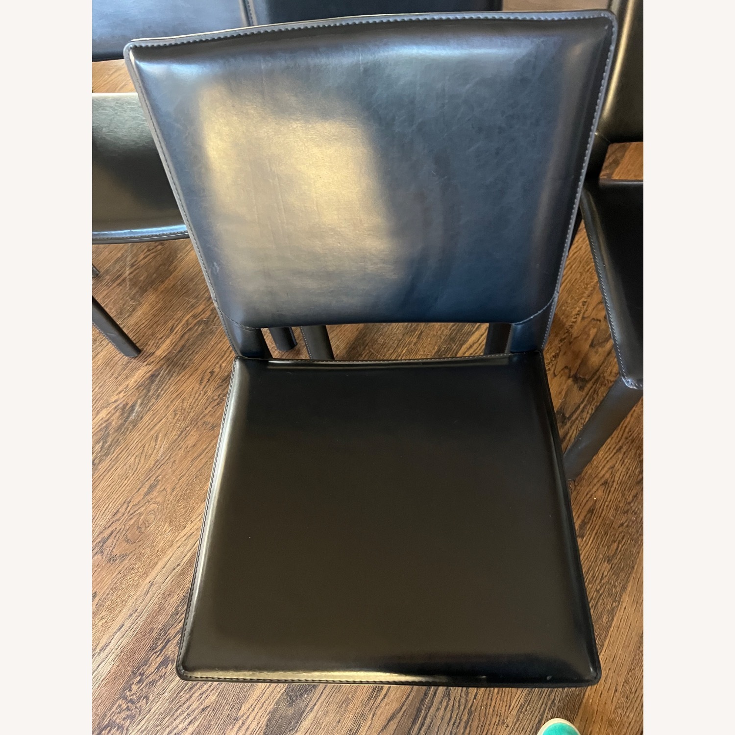 Room & Board Madrid Black Leather Dining Chairs - image-12
