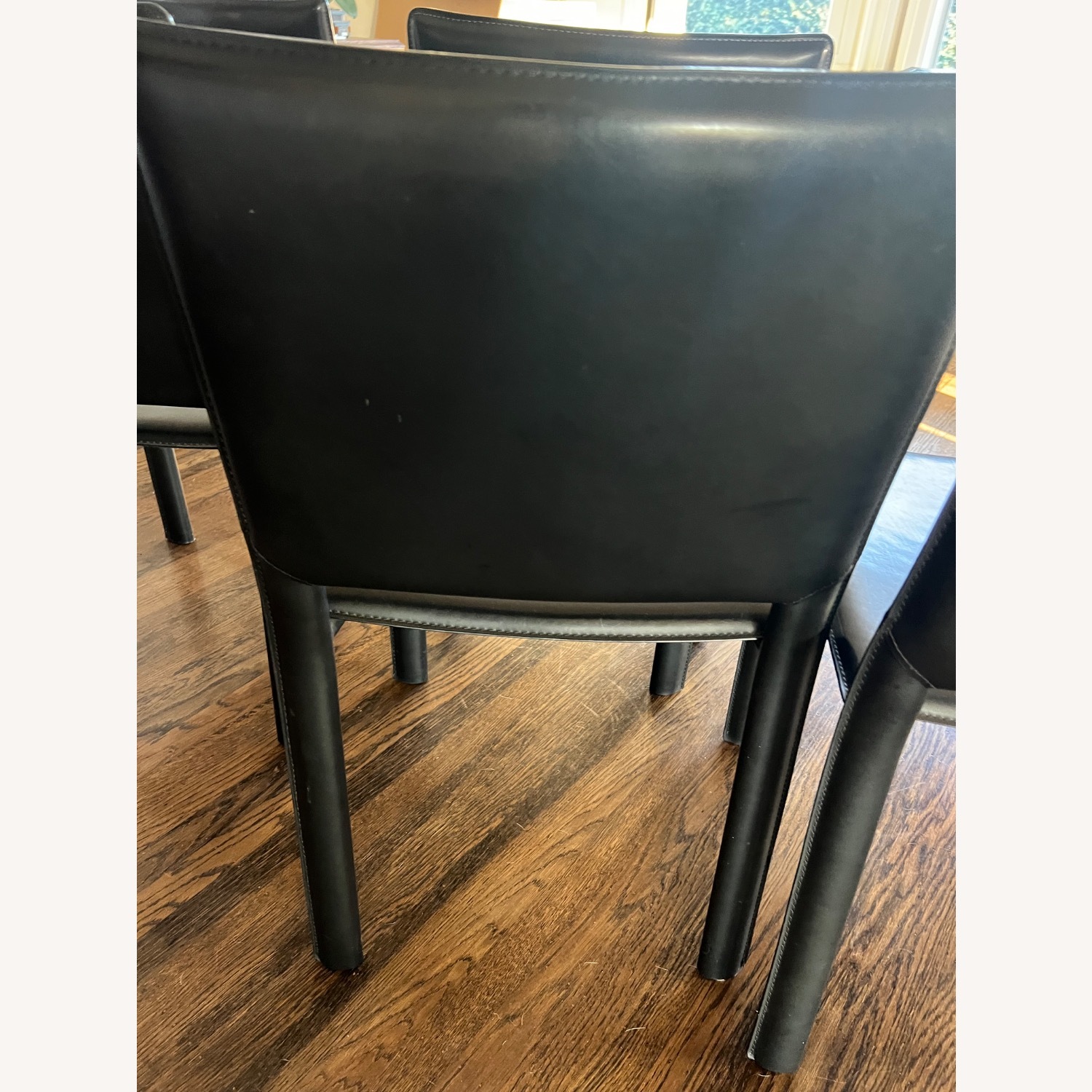 Room & Board Madrid Black Leather Dining Chairs - image-5
