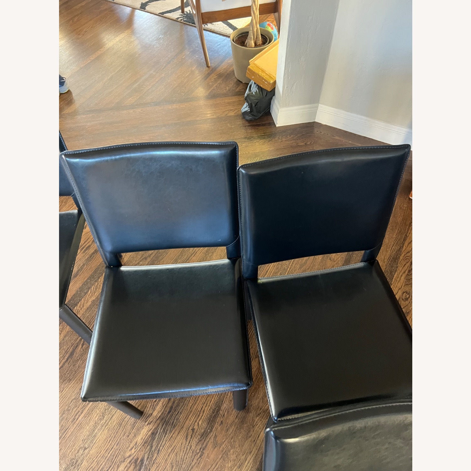 Room & Board Madrid Black Leather Dining Chairs - image-10